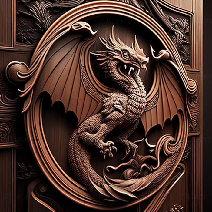door with dragon